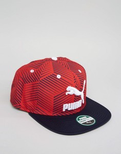 Бейсболка в стиле колор блок Puma - Красный