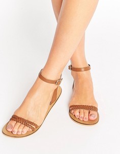 Кожаные сандалии ASOS FLERY - Рыжий