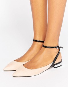 Балетки с острым носом ASOS LOLLIPOP - Бежевый