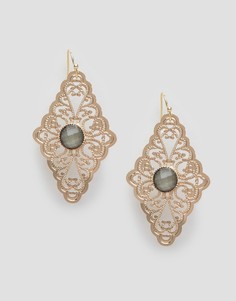 Серьги в винтажном стиле Nylon - Золотой