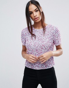 Футболка с отделкой ASOS - Фиолетовый