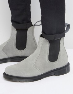 Серые замшевые ботинки челси Dr Martens 2976 - Серый