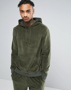 Велюровый худи ASOS - Зеленый