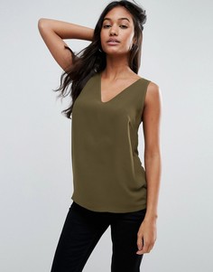 Топ с V‑образным вырезом спереди и сзади ASOS - Зеленый