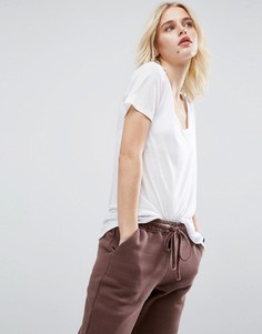 Футболка с асимметричным краем ASOS - Белый