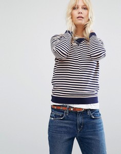 Maison Scotch Navy and Pink Sweatshirt - Мульти