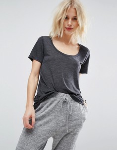 Футболка с асимметричным краем ASOS - Серый