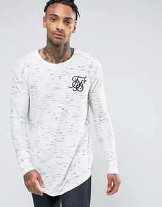 Лонгслив из вафельного трикотажа SikSilk - Белый