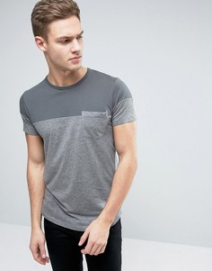 Разноцветная футболка с карманом Esprit - Серый