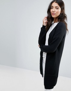 Кардиган в рубчик с карманами Vero Moda - Черный