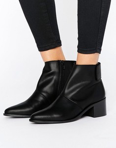 Кожаные ботильоны ASOS REPHY - Черный