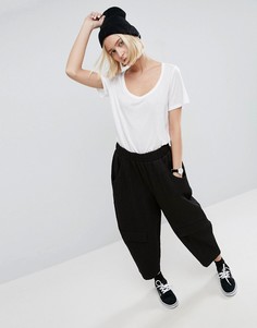 Фактурные брюки овального силуэта ASOS WHITE - Черный