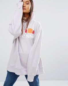 Oversize-худи с логотипом спереди Ellesse - Фиолетовый