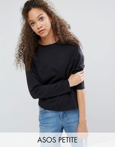 ASOS PETITE T-Shirt in Boxy Fit - Черный