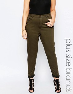 Зауженные джинсы цвета хаки New Look Plus - Зеленый