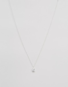 Серебряное ожерелье с подвеской-камнем New Look - Серебряный
