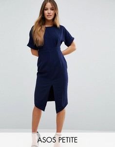 Платье с разрезом спереди ASOS PETITE - Темно-синий