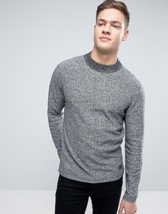 Меланжевый джемпер с высоким воротом Jack &amp; Jones Originals - Черный