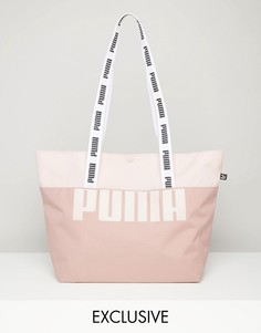 Сумка-шоппер с суженными ручками Puma эксклюзивно для ASOS - Розовый