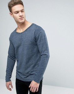 Jack &amp; Jones Originals Sweatshirt With Dropped Shoulders And Raw Edges - Синий