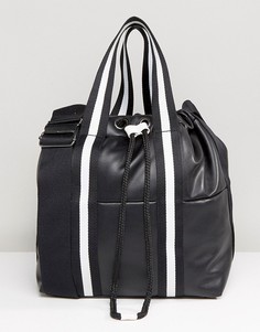 New Look Contrast Drawstring Bucket Bag - Черный
