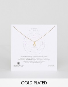 Ожерелье с лунным камнем для рожденных в июне Dogeared - Золотой