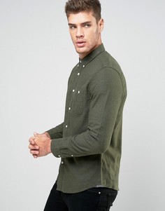 Рубашка слим с карманом Burton Menswear - Зеленый