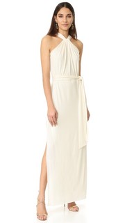 Вечернее платье с драпировкой и узлом Halston Heritage
