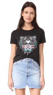 Футболка с короткими рукавами и изображением тигра Kenzo