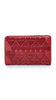 Компактный кошелек Hearts с расстрочными швами Marc Jacobs