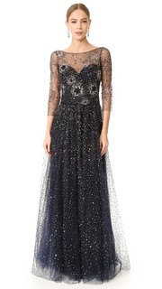 Вечернее платье из тюля Marchesa Notte