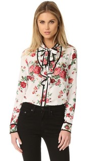 Блуза с цветочным рисунком и завязками на шее Re:Named