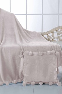 Плед с бубонами 220х230 Sofi De Marko