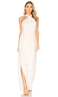 Sleeveless knot drape neck gown - Halston Heritage