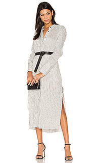 Pinstripe maxi shirt dress - Halston Heritage