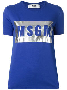 футболка с принтом логотипа MSGM