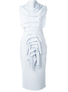 draped front fitted dress Maticevski