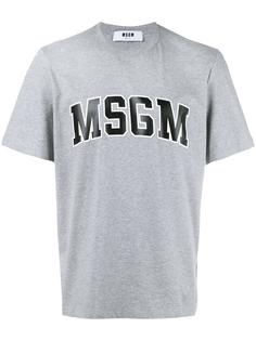 футболка с принтом логотипа   MSGM