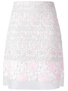 floral macramé straight skirt Giambattista Valli