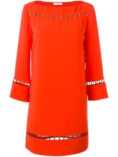 perforated detail shift dress Versace Collection