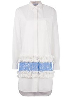 lace ruffled shirt dress MSGM