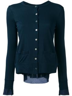 cupro insert cardigan Sacai