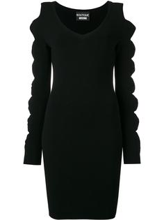 sheer detail fitted dress Boutique Moschino