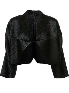 pleated cropped jacket  Pleats Please By Issey Miyake