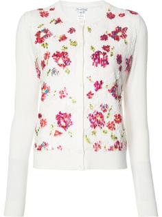 embroidered flowers cardigan  Oscar de la Renta