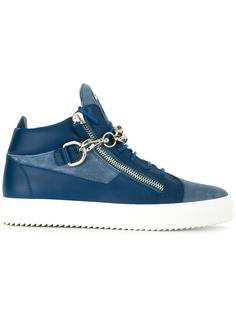 chain-trimmed mid-top sneakers Giuseppe Zanotti Design