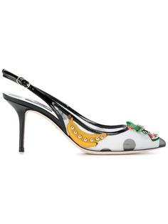 декорированные туфли с узором в горох  Dolce &amp; Gabbana