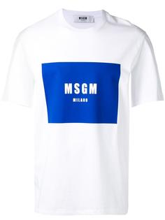 футболка с принтом логотипа MSGM