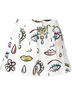 multi-print shorts Boutique Moschino