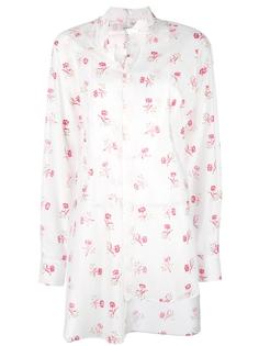 roses print asymmetric shirt Loewe